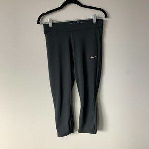 Nike 7/8 Running Leggings (stretch) - Black - DRI-FIT! Shine!